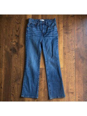 Madewell Cali Demi-Boot Jeans Women’s 26 Blue High Rise Stretch Cropped Flare